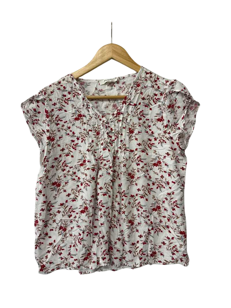 Monday Fun Floral Blouse Short Sleeves