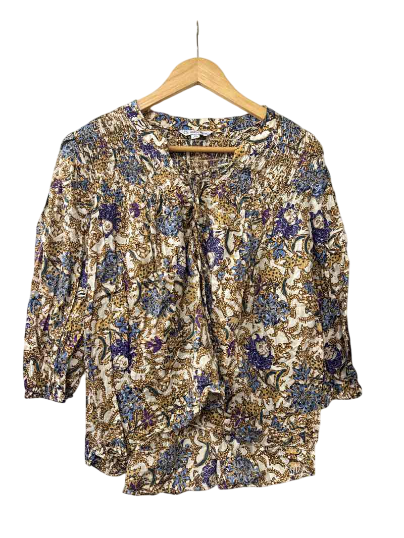 Ophelia Roe Smocked Floral Long Sleeves