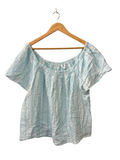 Time & Tru Smocked Neckline Short Sleeves
