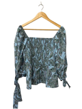 Time & Tru Smocked Blouse Short Sleeves