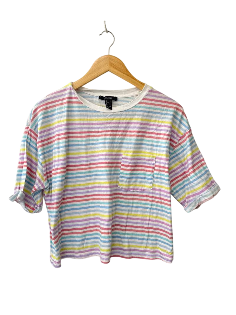 Forever21 Striped Pocket Tee Short Sleeves