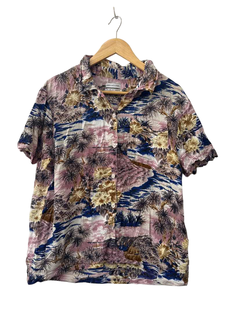 Urban Outfitters Tropical Print Short Sleeves