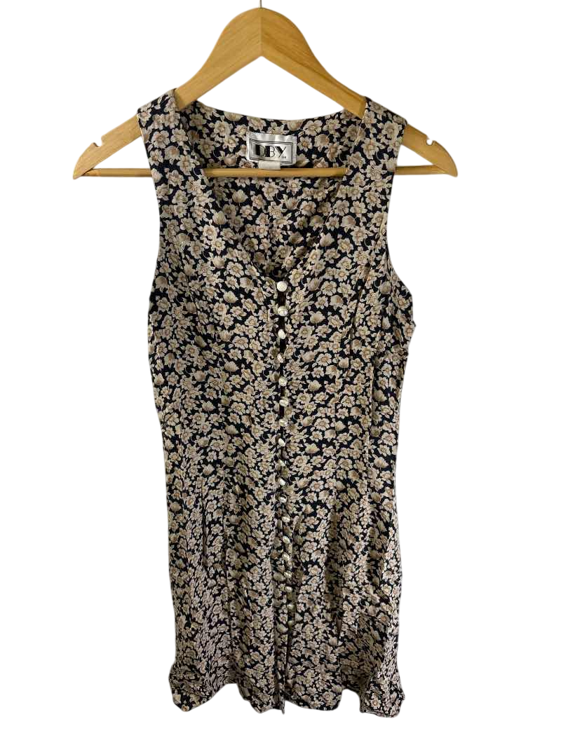 DBY Floral Sleeveless Blouse Vintage