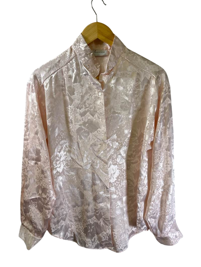 Personal Image Floral Satin Blouse Vintage