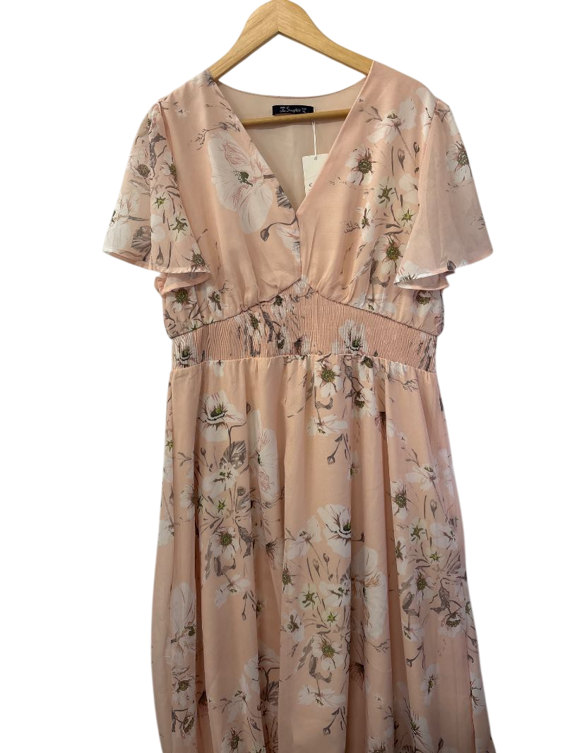 Simplee  Floral V-Neck Dresses