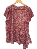 Loft  Wrap Top Short Sleeves