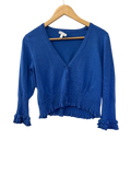 John Paul Richard  Ruffle Hem Cardigan Long Sleeves