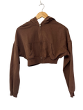 Divided  Cropped Hoodie Long Sleeves