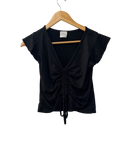 Livi Ruched V-Neck Short Sleeves