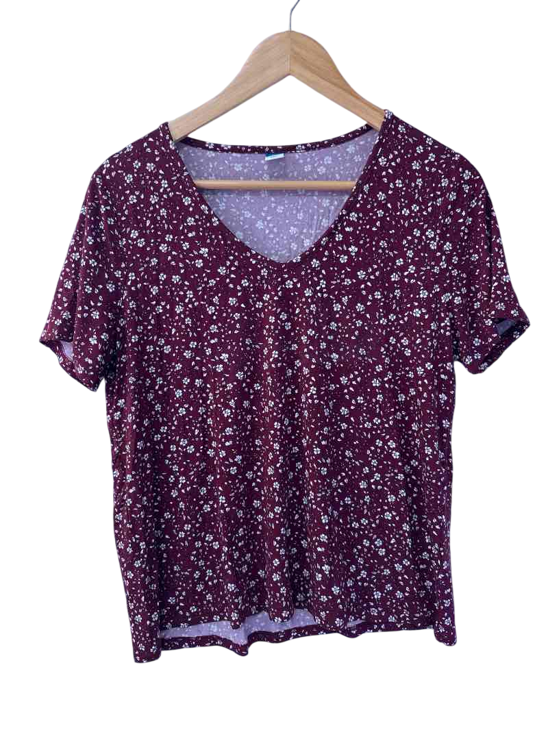 Old Navy Floral V-Neck Short Sleeves