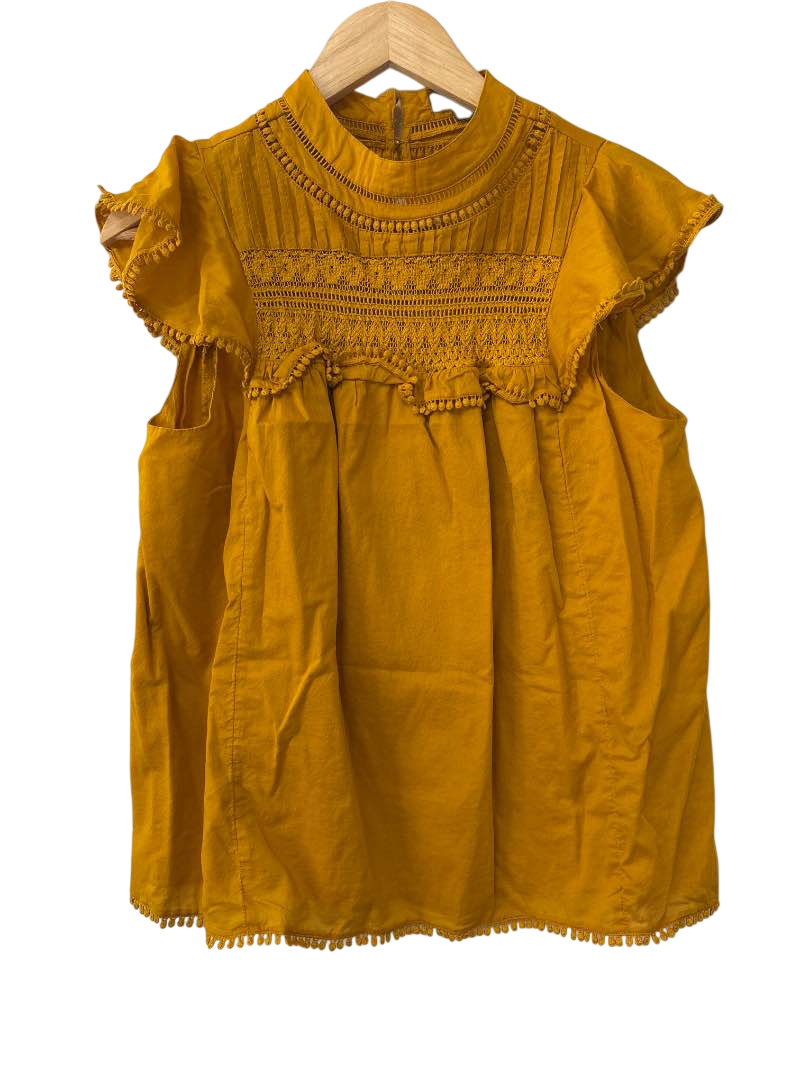 J. Crew  Sleeveless Smocked Short Sleeves