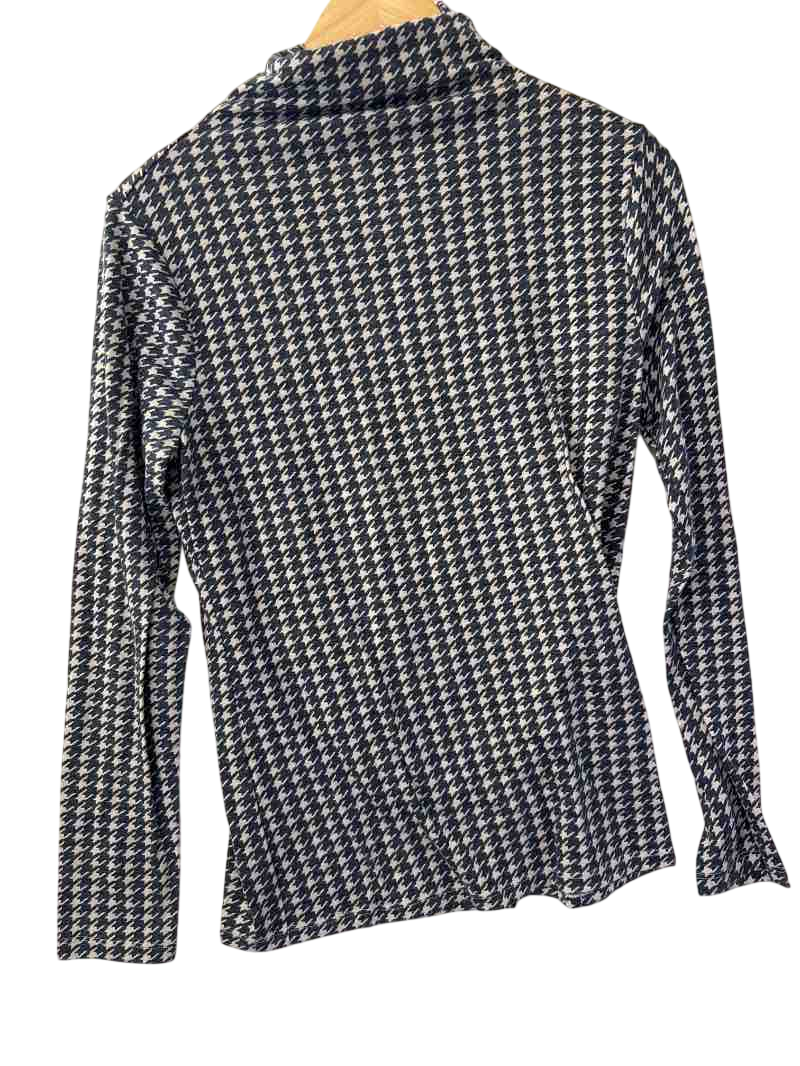 Ann Taylor Houndstooth Pattern Long Sleeves