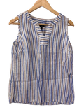 Talbots Striped V-Neck Tanks