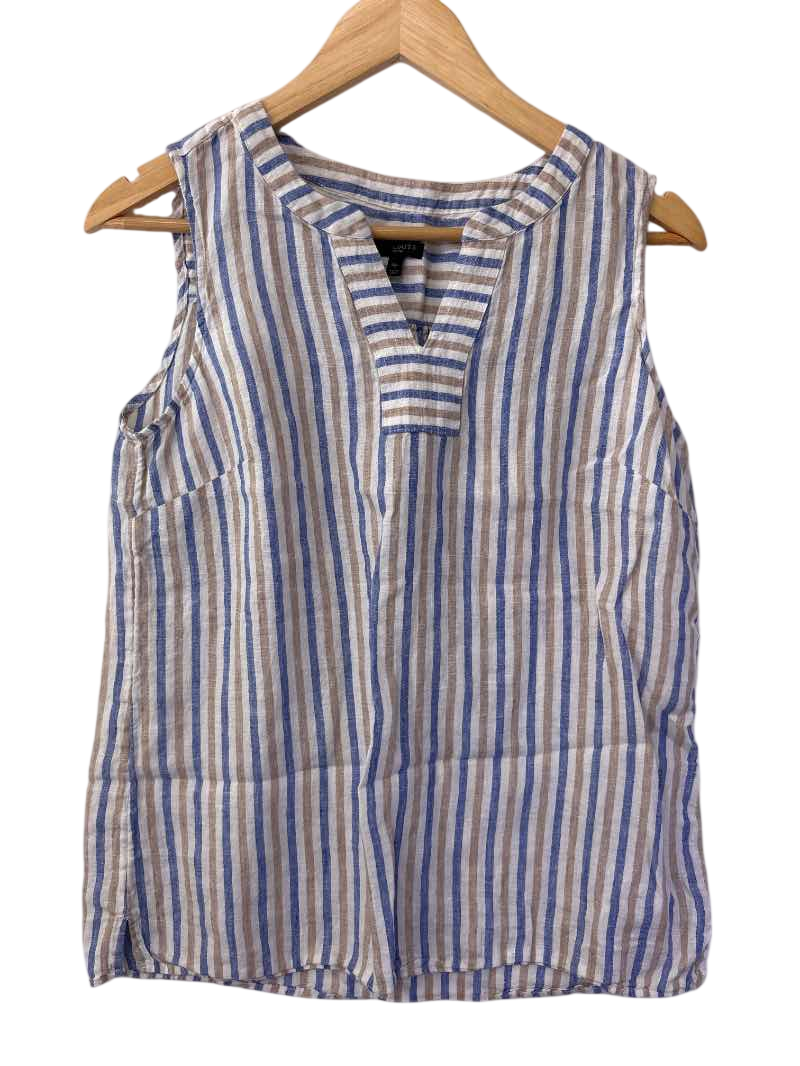 Talbots Striped V-Neck Tanks