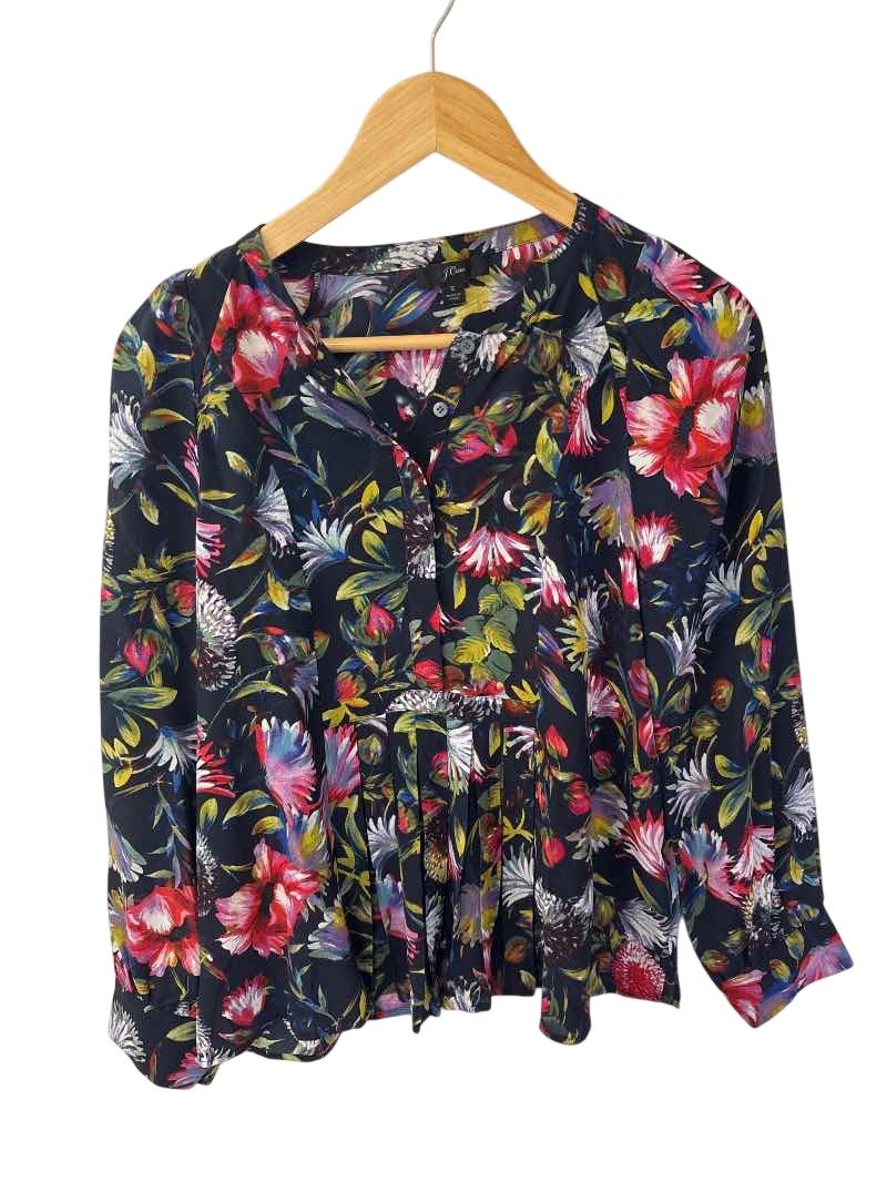 J. Crew Floral Button-Up Long Sleeves