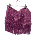 None Sequin Fringe Skirt