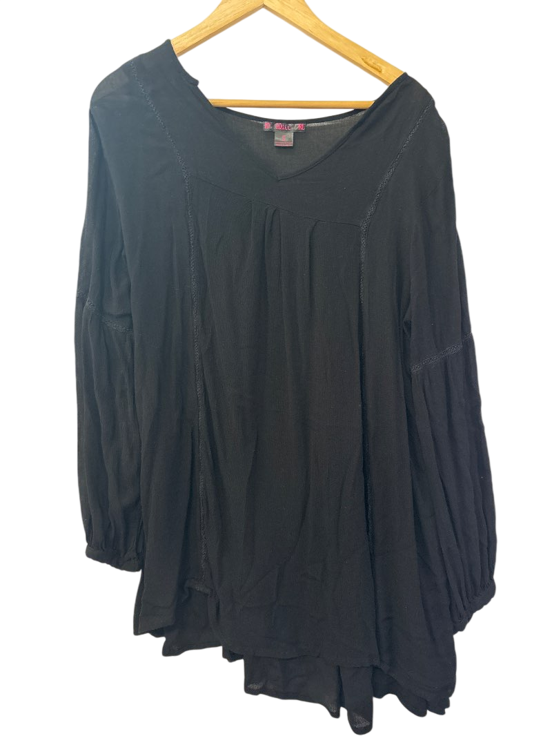 None Flowy V-Neck Long Sleeves