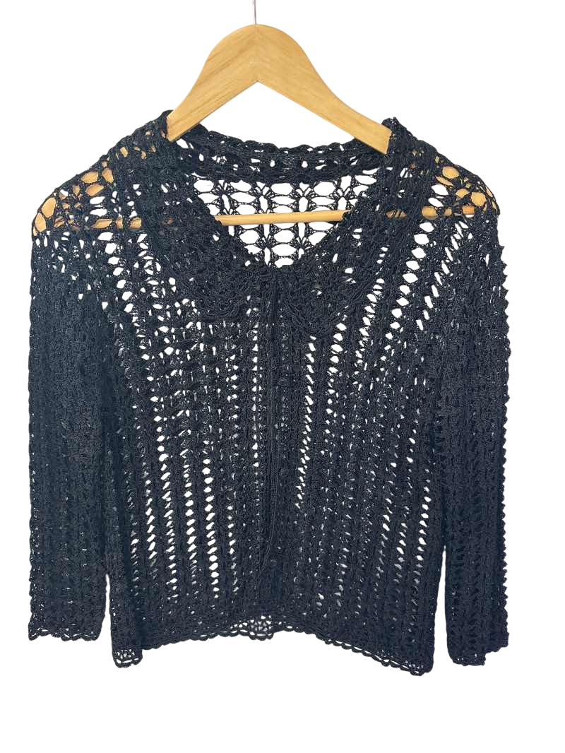 None Crochet Cardigan Vintage