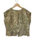 None Paisley Short-Sleeve Blouse Vintage