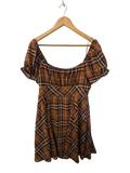 Blu pepper Plaid Babydoll Dresses
