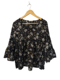 Easel Peplum Blouse Long Sleeves