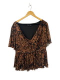 Asos V-Neck Peplum Short Sleeves