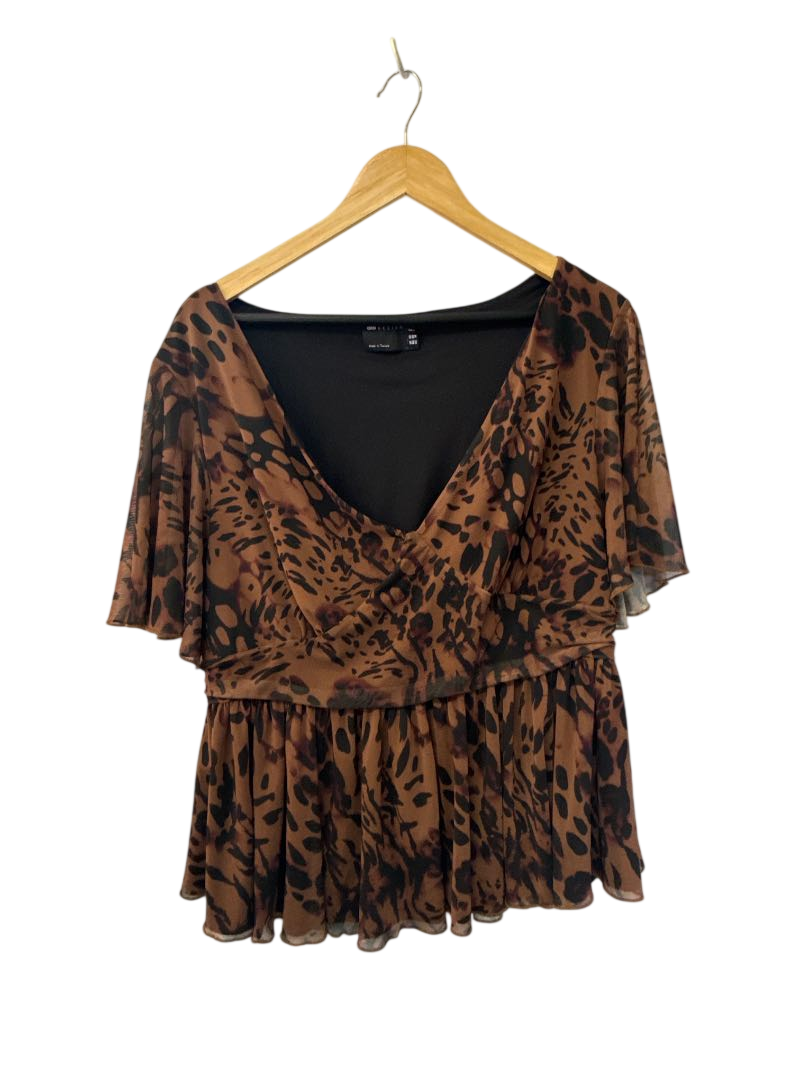 Asos V-Neck Peplum Short Sleeves