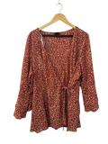 City Chic V-Neck Tie-Waist Long Sleeves