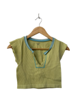 Out from under Ribbed Split-Neck Short Sleeves