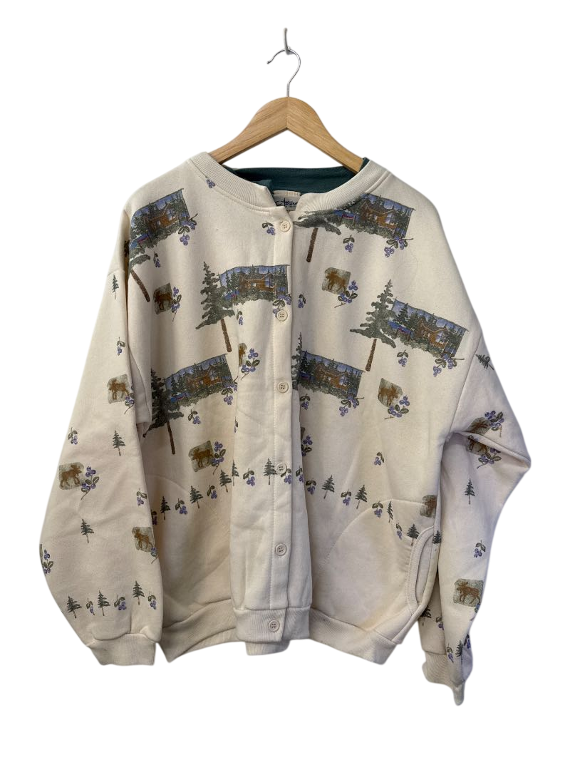 Artisans Rustic Pattern Cardigan Vintage