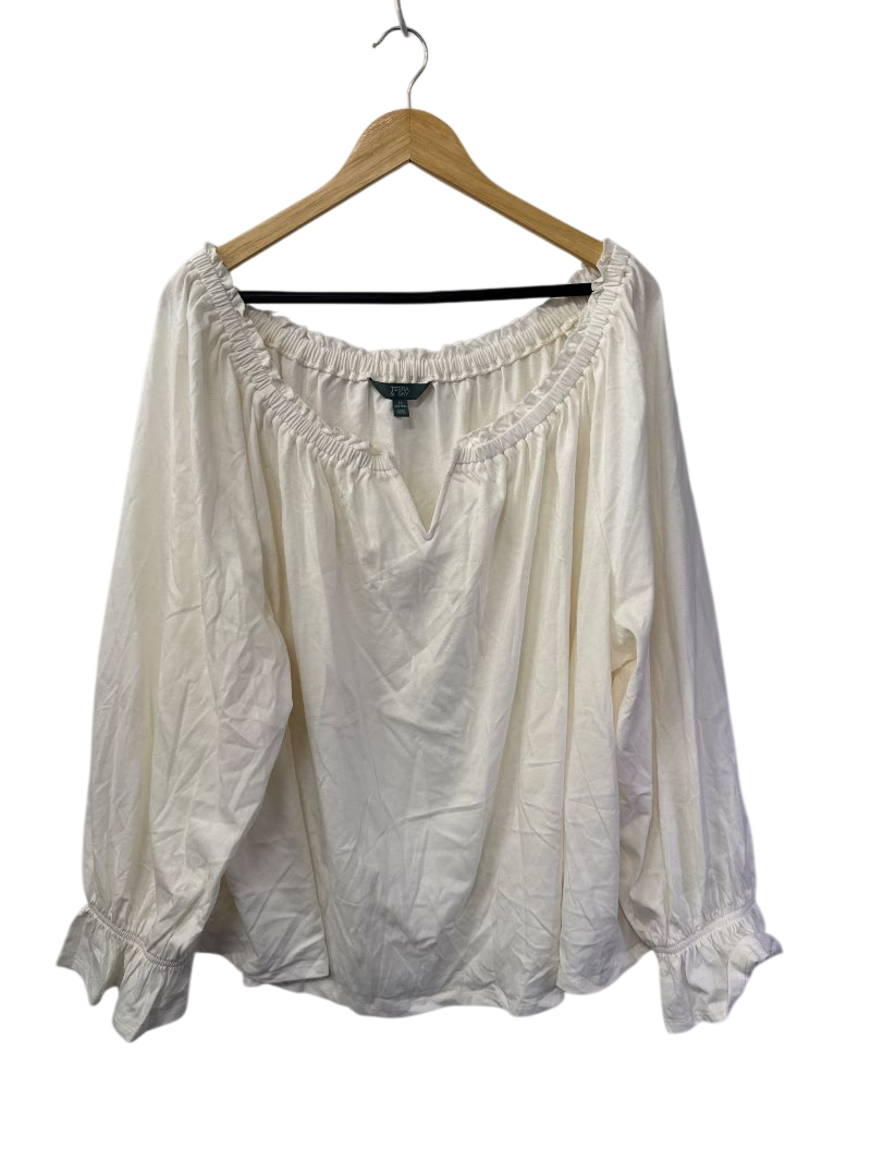 Terra & Sky Peasant Top Long Sleeves
