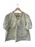 A.n.a Lace Trim V-Neck Short Sleeves