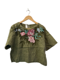 Suchad Floral Embroidered Top Vintage