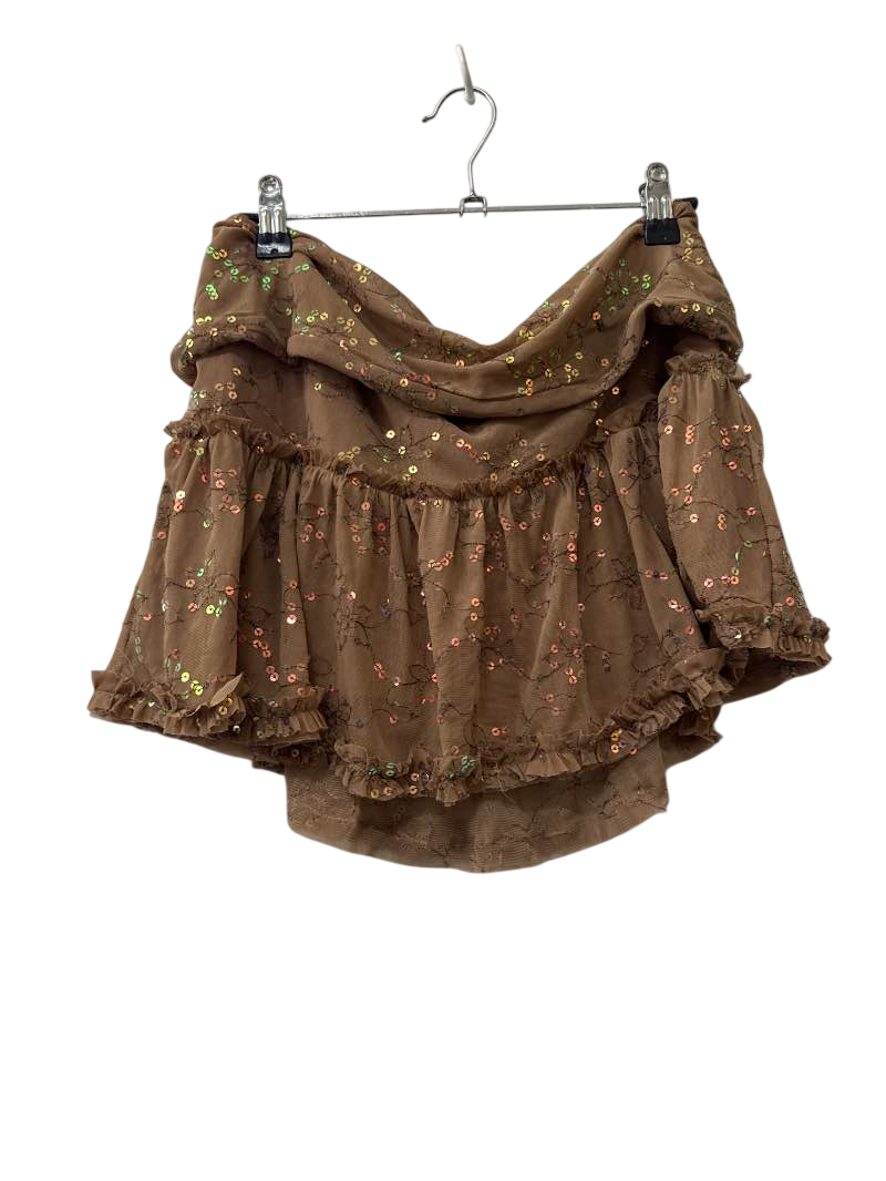 Silence & Noise Embellished Ruffle Skirt