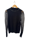 Sioni Embellished Sheer Long Sleeves