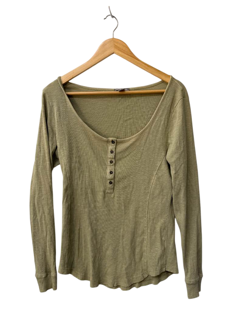 Falls Creek Henley Scoop-Neck Long Sleeves