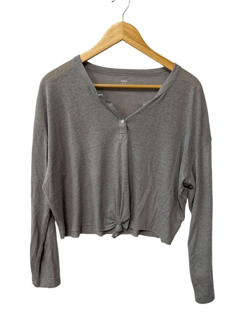 Aerie Tie-Front Top Long Sleeves