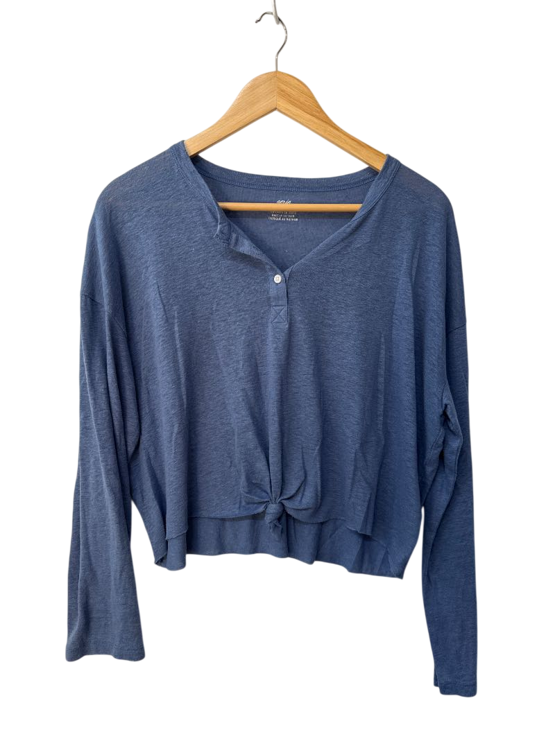 Aerie Knotted Henley Long Sleeves