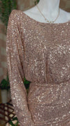 NWT Free People L/S Sequin Mini Dress, M