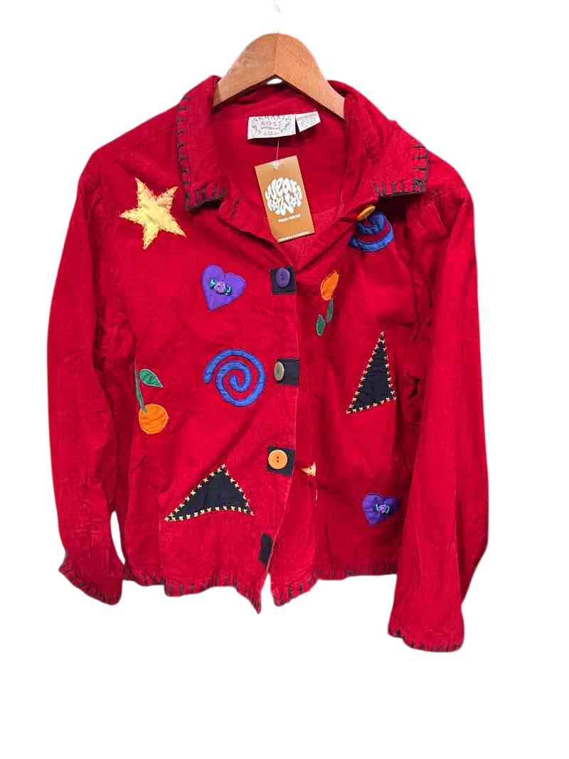 Khaki Rose Vintage Embroidered Jacket Vintage