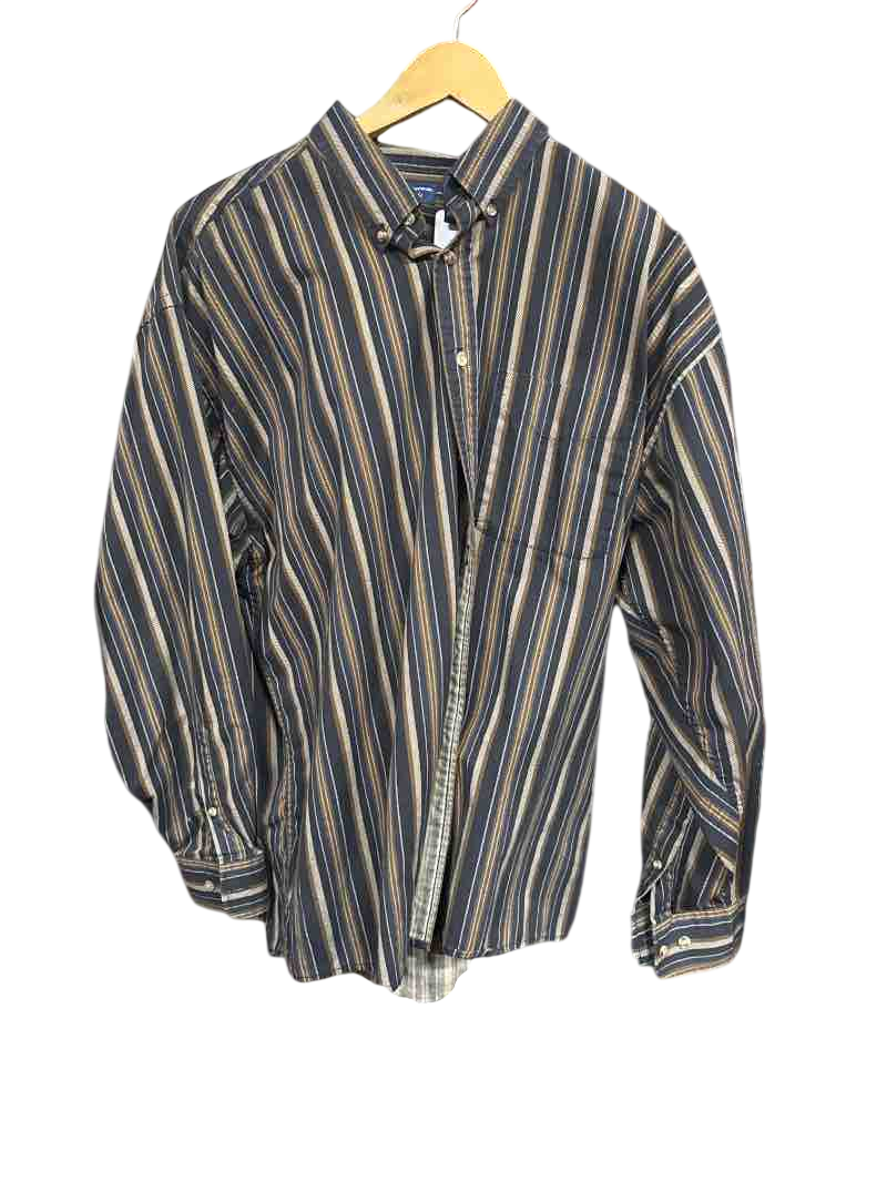 Tan Striped Munsingwear Button Down, XL