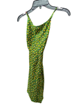 Green Floral Mini Dress, S