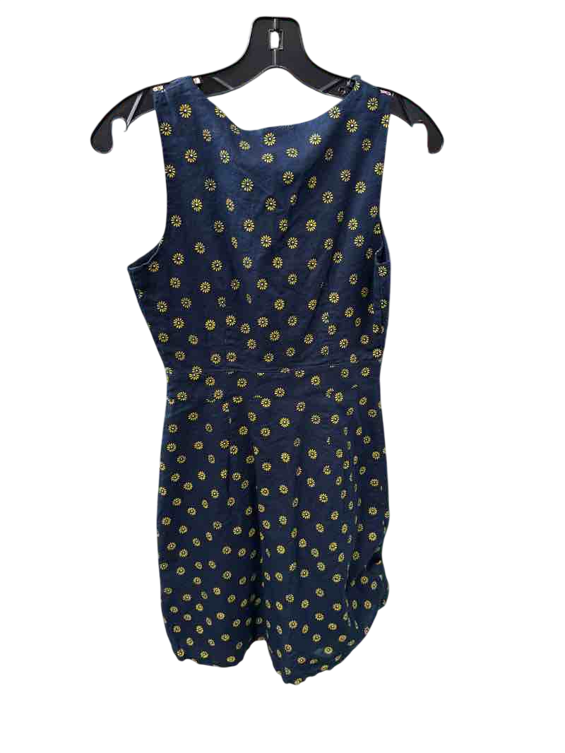 Blue/Yellow J.Crew Buttoned Dress, 00