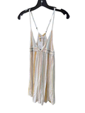Yellow Striped Saltwater Solids Mini Dress, S
