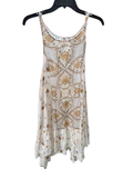 White/Gold Free People Sheer Tank Dress, S