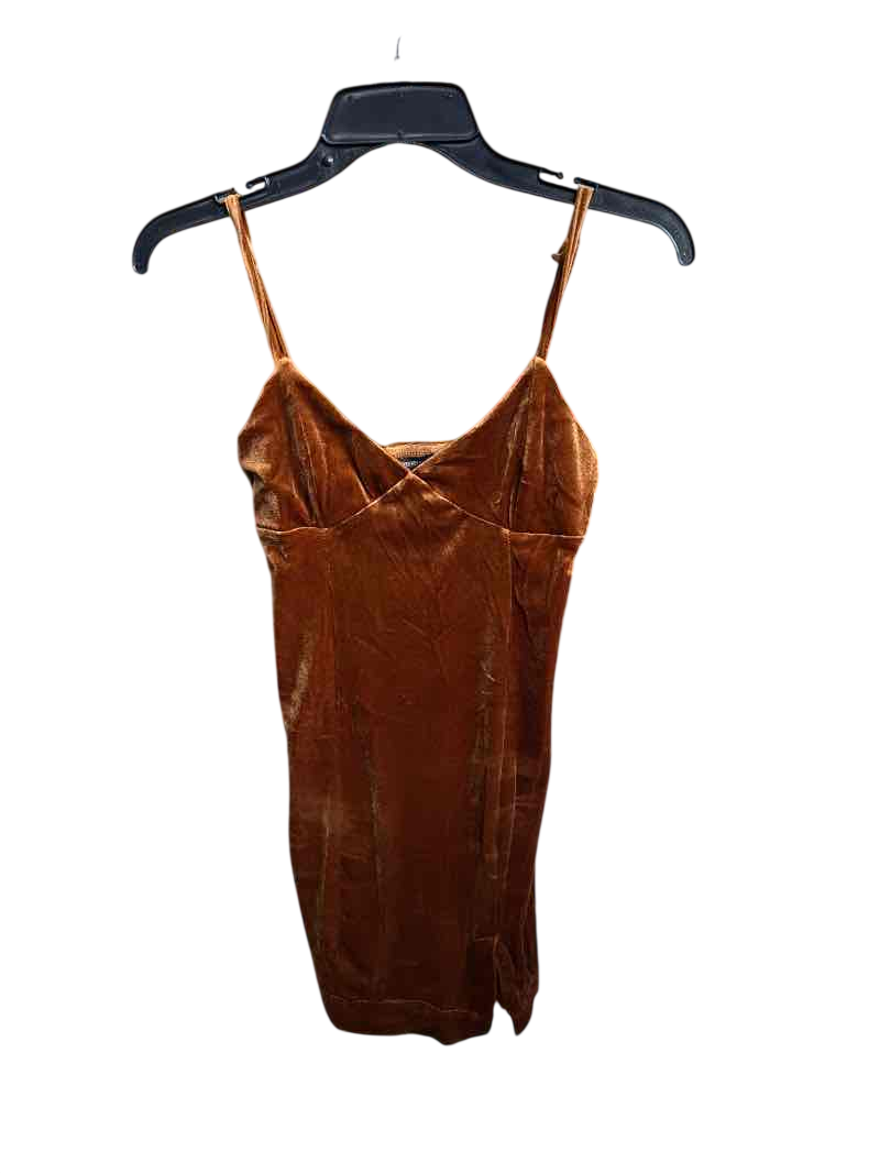 Brown Forever21 Velour Mini Dress, S