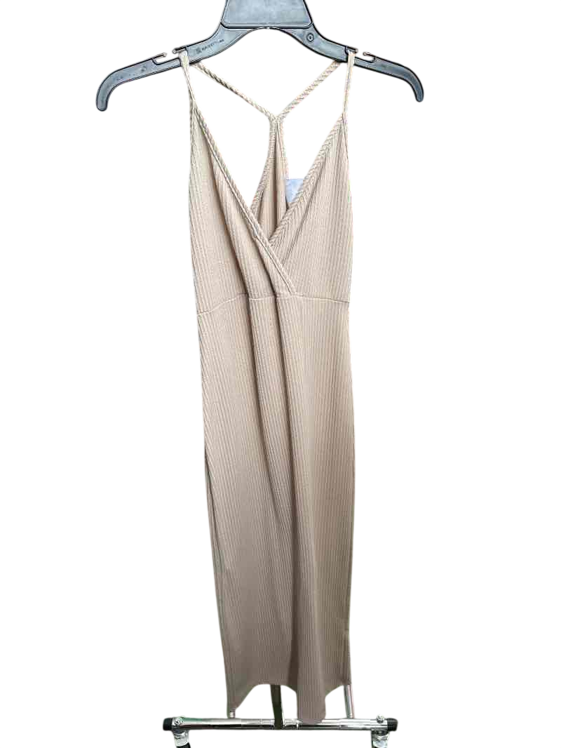 Tan Livi Midi Dress, S
