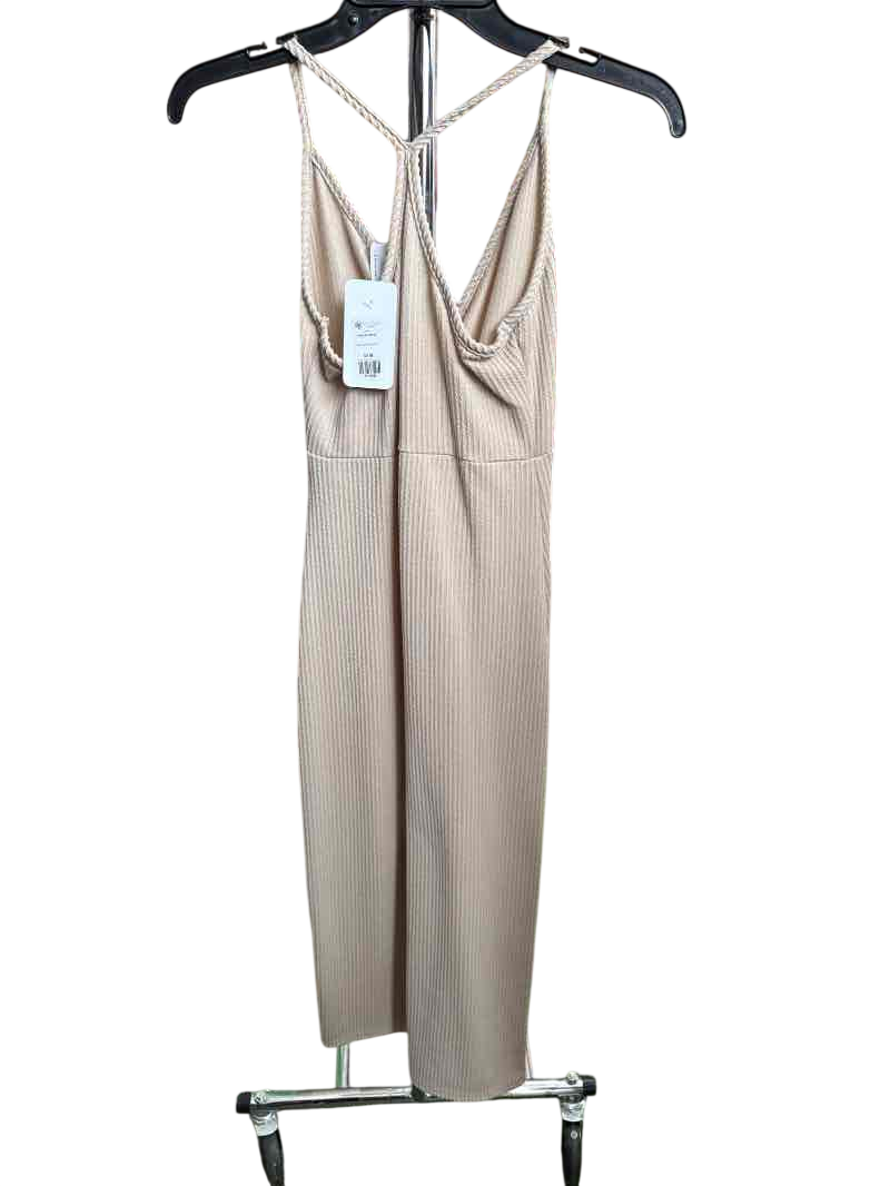 Tan Livi Midi Dress, S