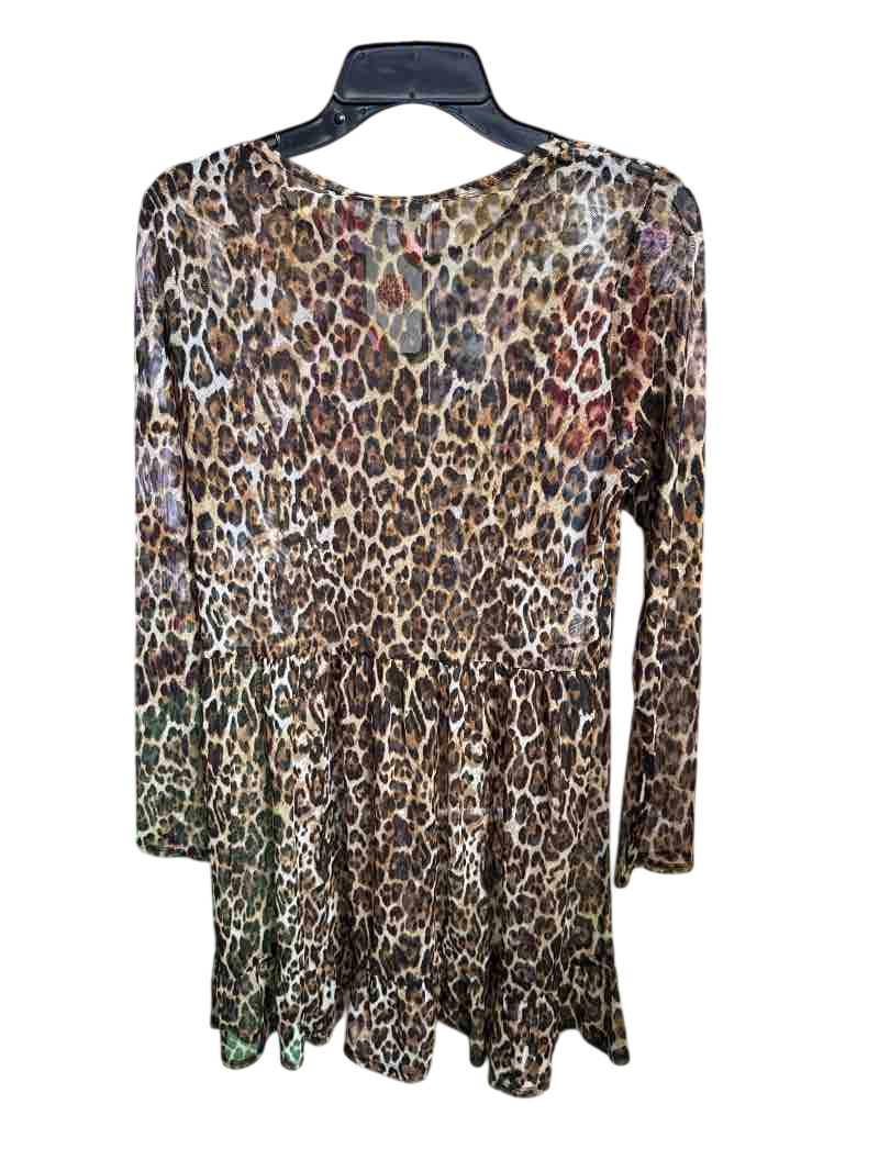 Cheetah WAYF Sheer Dress, S