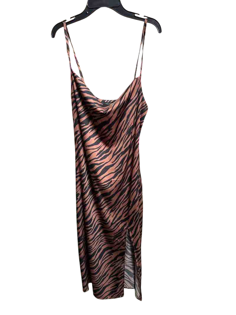 Tan/Black Forever21 Cami Silk Dress, S